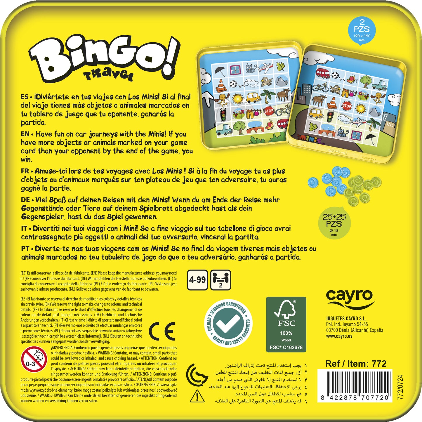 Bingo travel - caja metal - Cayro