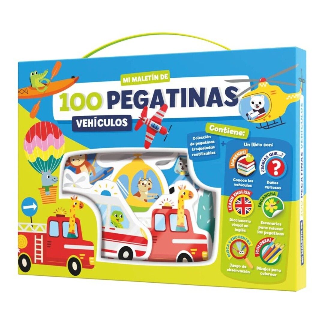 MI MALETÍN DE 100 PEGATINAS- VEHÍCULOS-