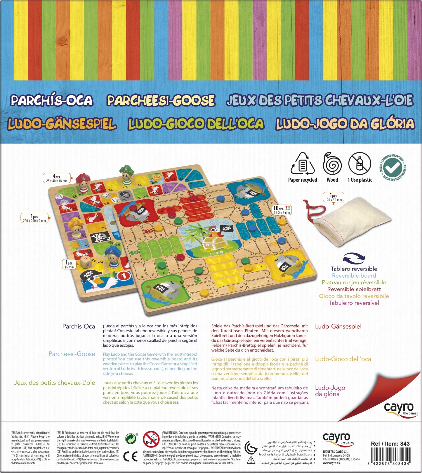 PARCHIS-OCA PIRATAS -CAYRO -