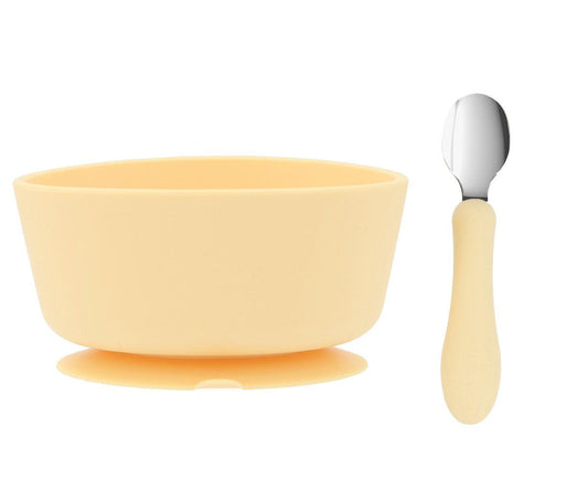 Bol Silicona + Cuchara Acero Sun - Tutete