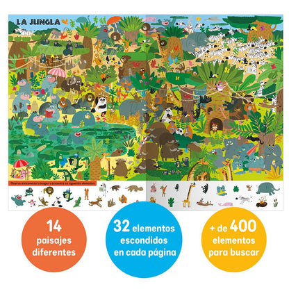 LIBRO BUSCA Y ENCUENTRA ANIMALES  +6 AÑOS