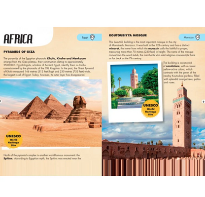MONUMENTOS DEL MUNDO - PUZZLE OVAL + 32 FIGURAS + PÓSTER + LIBRO - MANOLITO BOOKS
