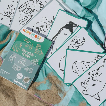 PLANTILLAS  PARA KIDYDRAW TRAVEL - ANIMALES OCÉANO & PIRATAS - KIDYWOLF