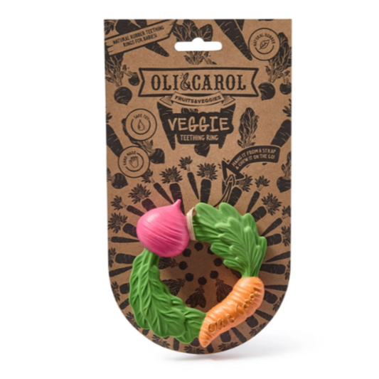 VEGGIE TEETHING RING - ANILLO DE DENTICIÓN+JUGUETE PARA BAÑO