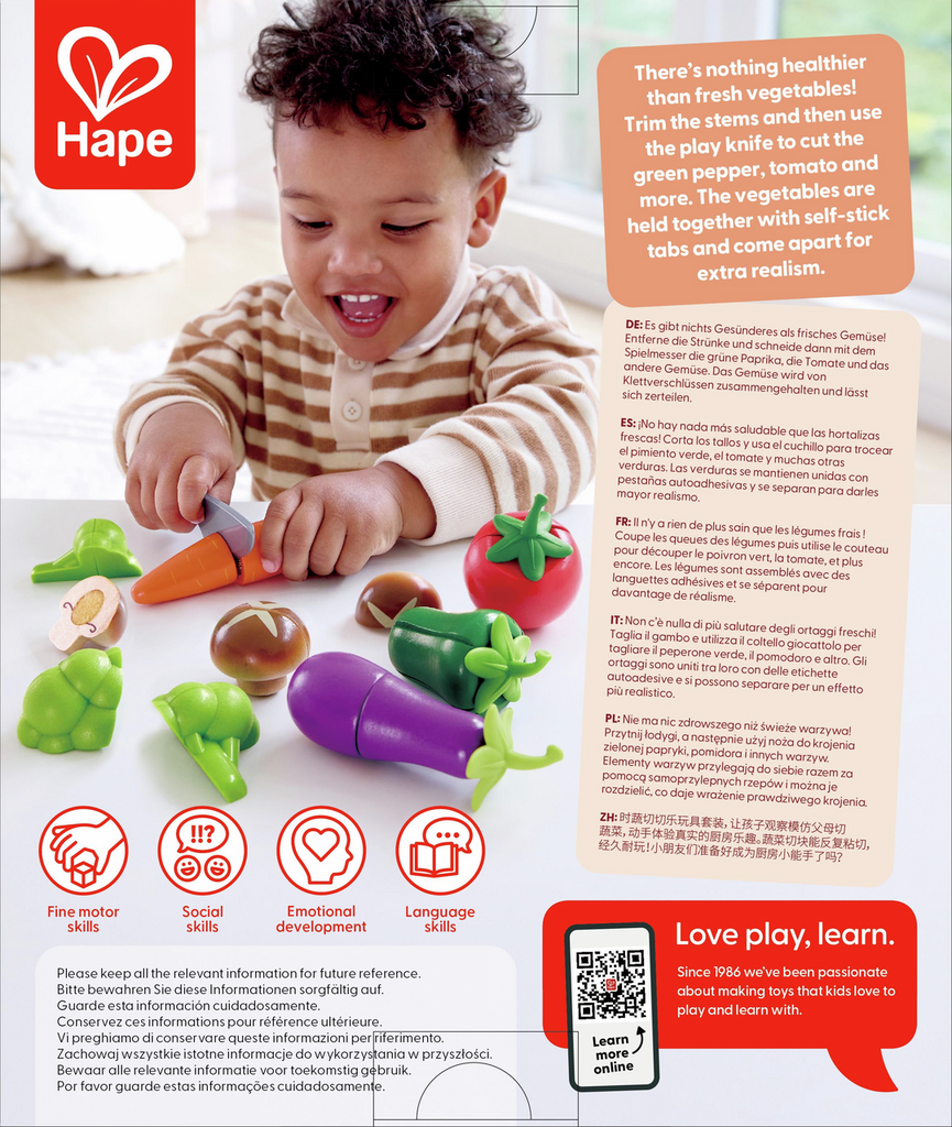 SET DE VERDURAS + CUCHILLO - HAPE