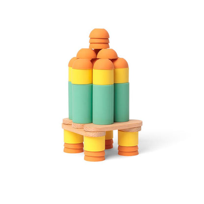 OPPI STIX - 60 PIEZAS DE MADERA Y SILICONA - JUEGO DE CONSTRUCCIÓN