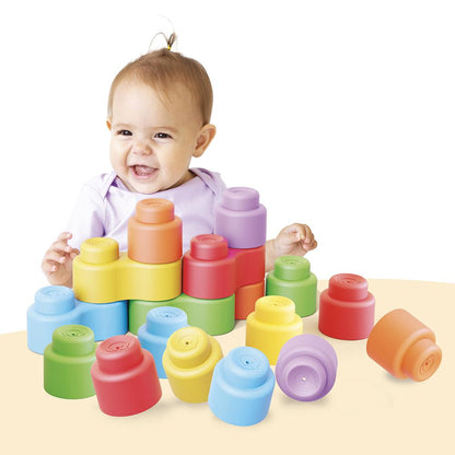 BLOQUES DE CONSTRUCCIÓN - MOMY SOFT 28 PIEZAS- QUERCETTI