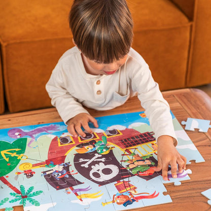 PUZZLE XXL REVERSIBLE + BARCO 3D - PIRATAS - GOULA