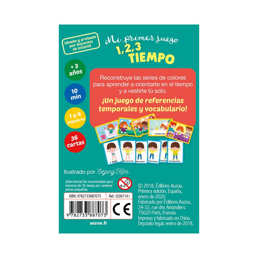 JUEGO DE CARTAS 1,2,3  TIEMPO