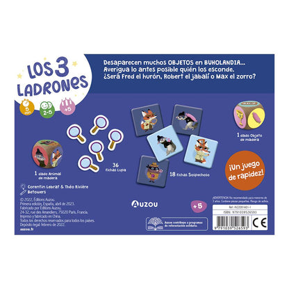 LOS TRES LADRONES - JUEGO DE RAPIDEZ - AUZOU