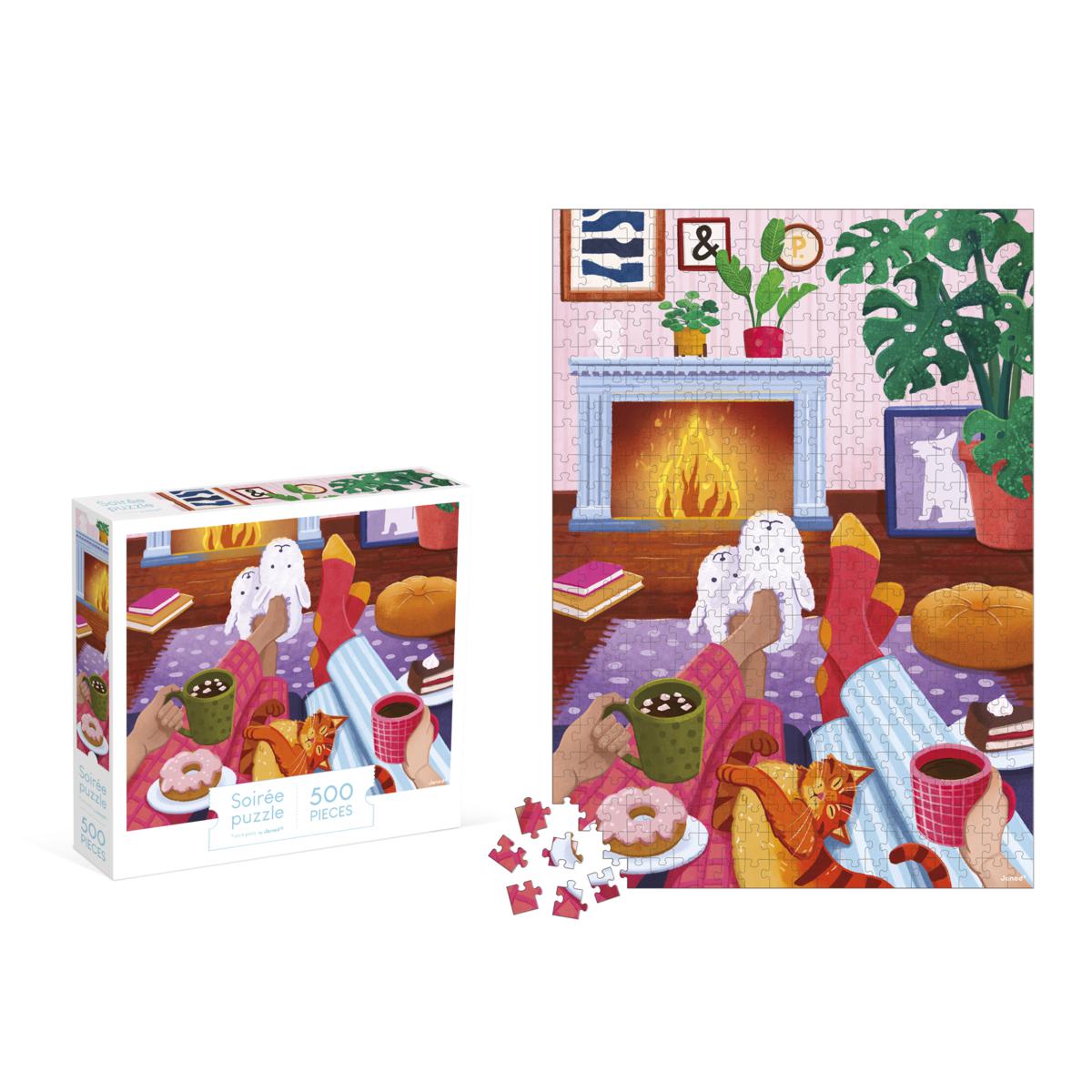 NOCHE JUNTO AL FUEGO - PUZZLE 500 PIEZAS- JANOD