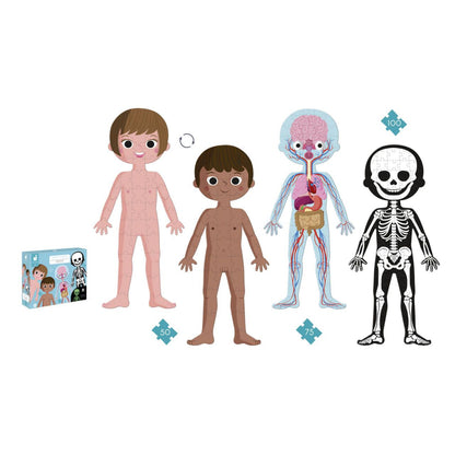 CUERPO HUMANO - 4 PUZZLES EDUCATIVOS - JANOD