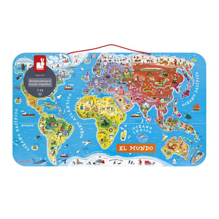 PUZZLE MAGNÉTICO ATLAS DEL MUNDO - JANOD -