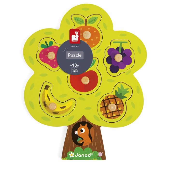 PUZZLE ENCAJABLE - ÁRBOL GOLOSO - 6 PIEZAS