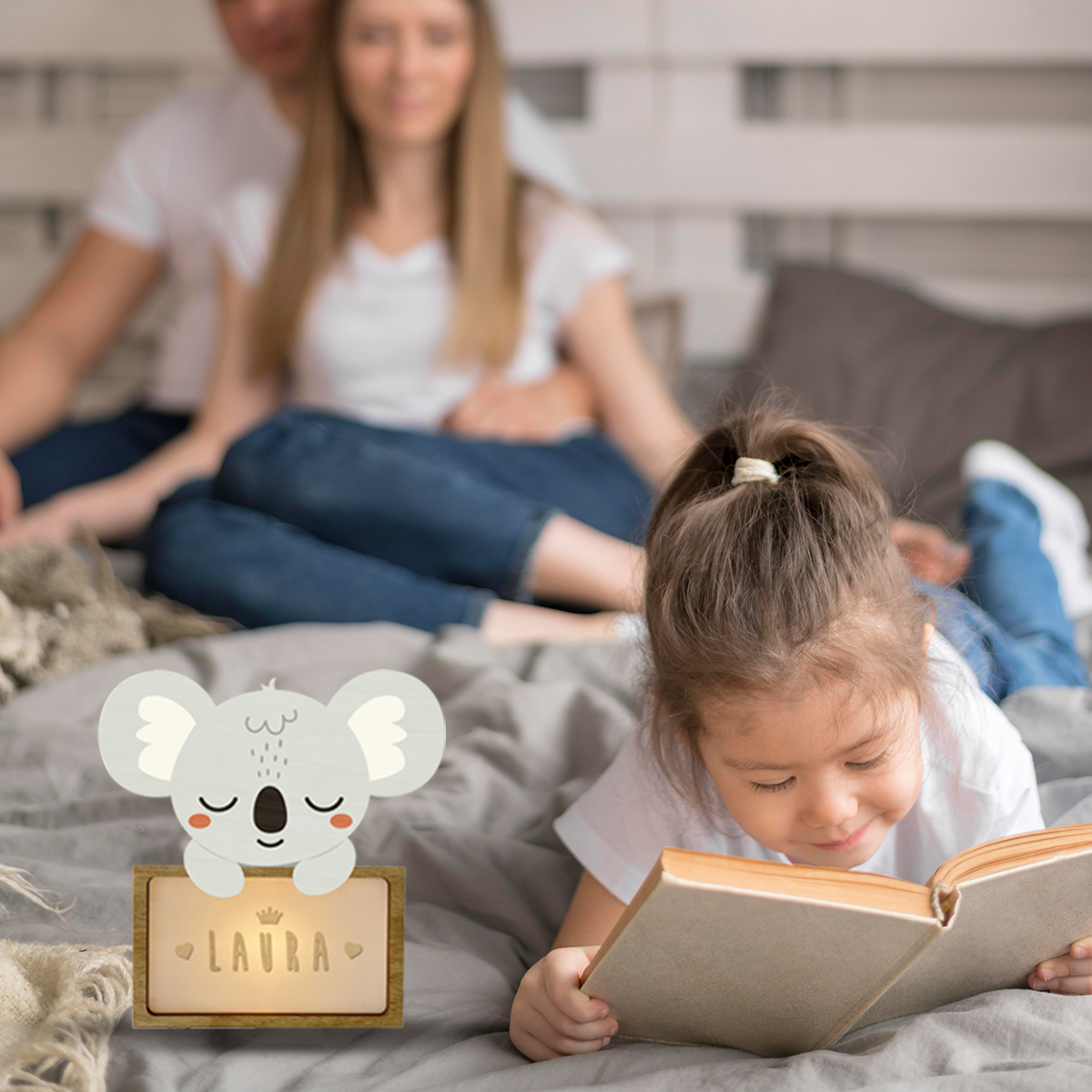 LÁMPARA PEQUEÑA KOALA - CON KIT DE LETRAS