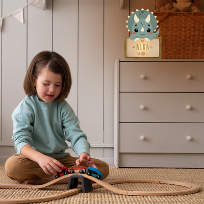 LÁMPARA PEQUEÑA DINOSAURIO - CON KIT DE LETRAS PERSONALIZABLE -