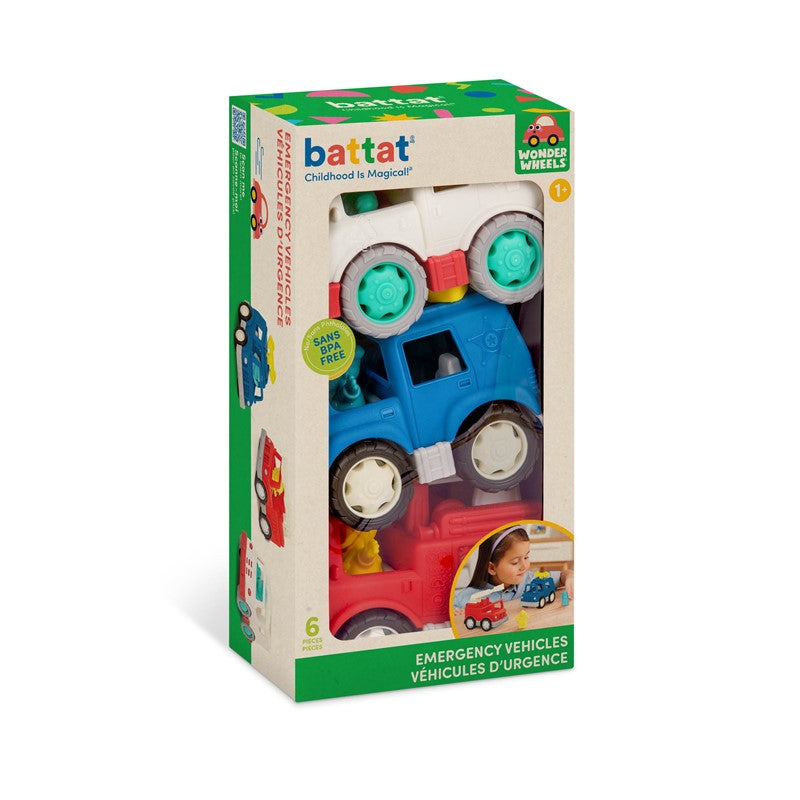 SET 3 MINI VEHÍCULOS DE EMERGENCIA - WONDER WHEELS