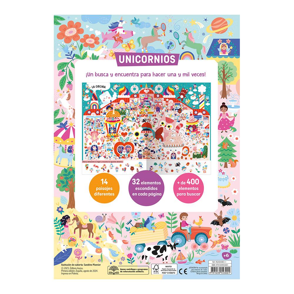 LIBRO BUSCA Y ENCUENTRA UNICORNIOS +6 AÑOS - AUZOU -