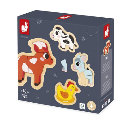 GRANJA- 4 PUZZLES EVOLUTIVOS EN MADERA