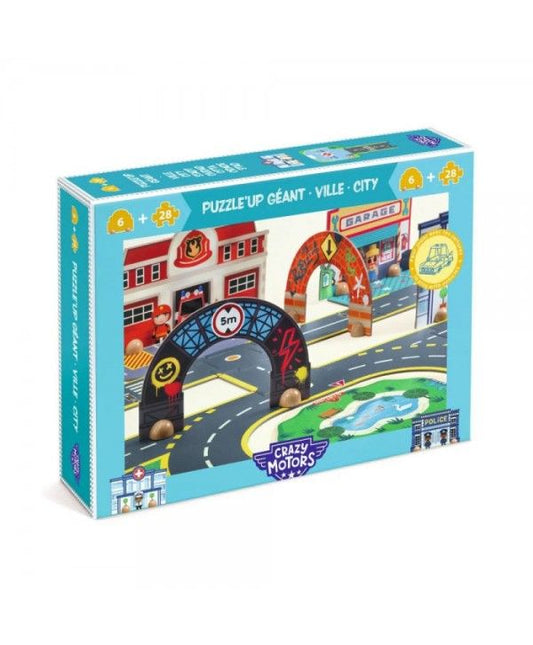 PUZZLE UP GIGANTE - CIUDAD - CRAZY MOTORS