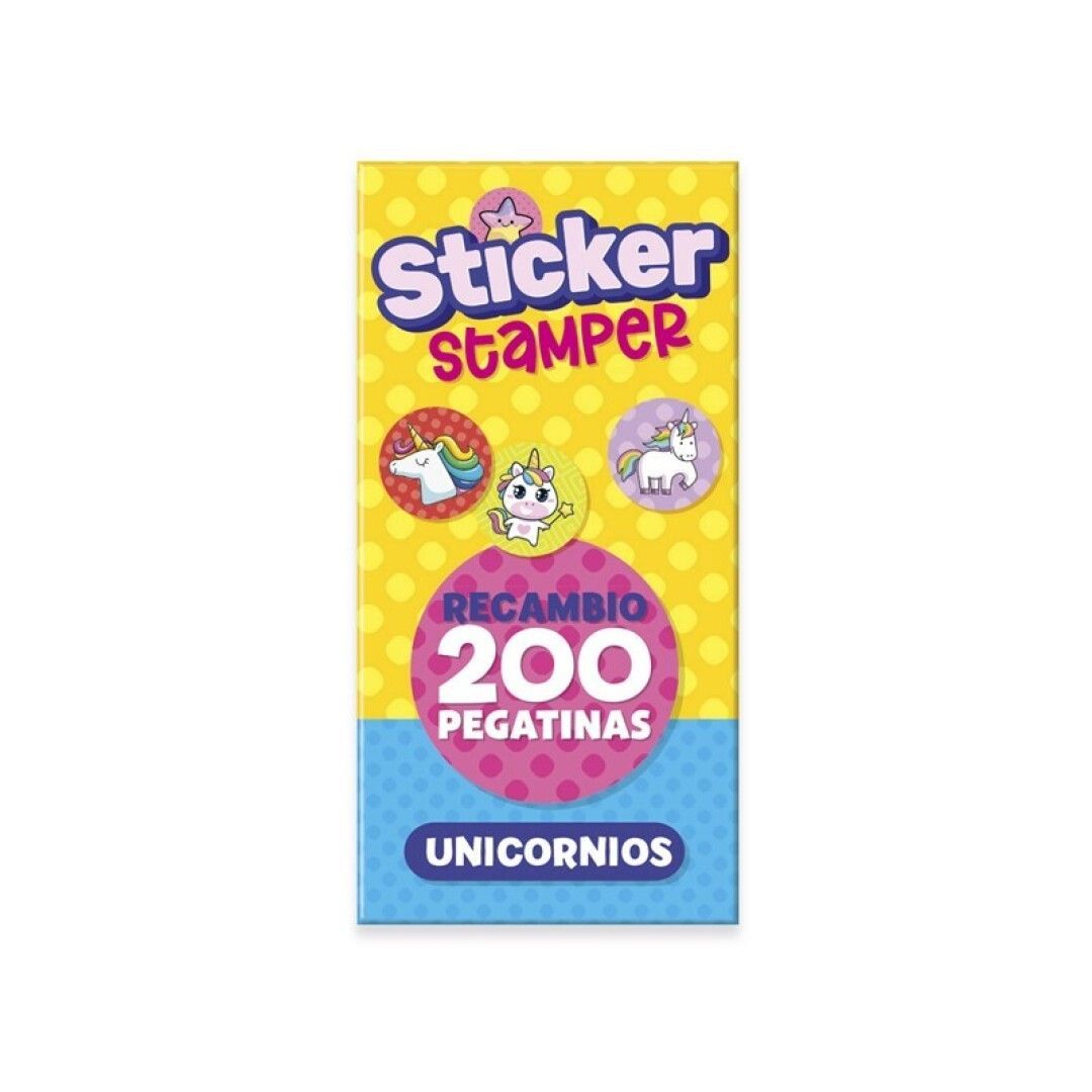 RECAMBIO STICKER STAMPER - UNICORNIOS -