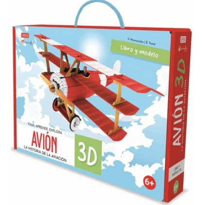 AVIÓN - PUZZLE 3D + LIBRO - MANOLITO BOOKS