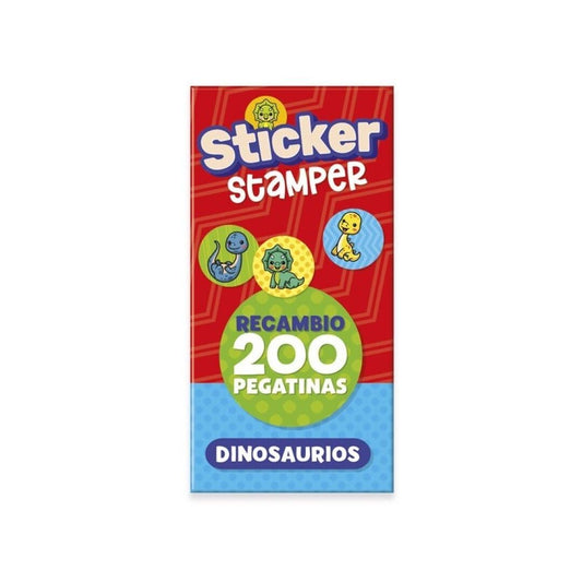 RECAMBIO STICKER STAMPER - DINOSAURIOS