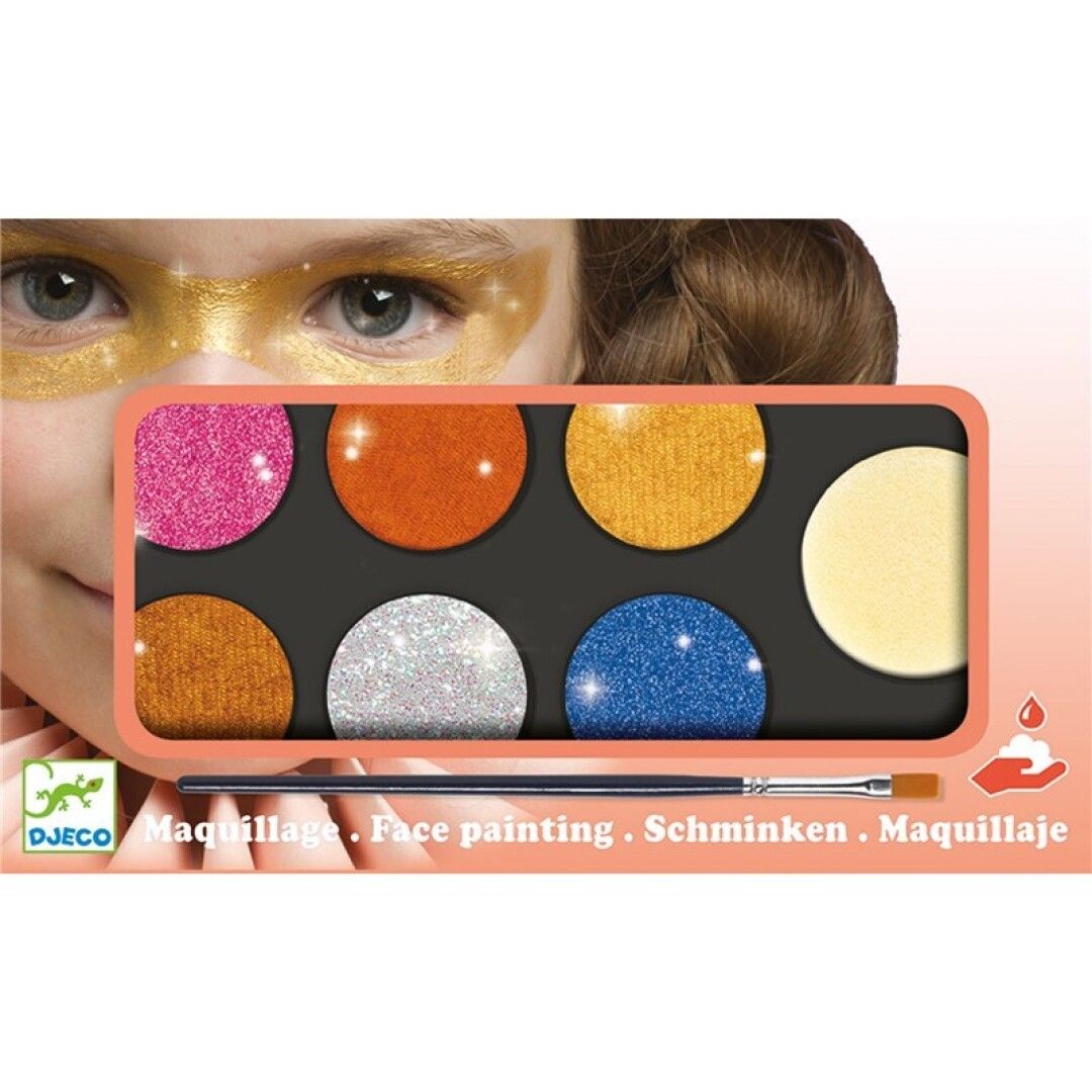 ESTUCHE DE MAQUILLAJE - PALETA 6 COLORES EFECTO METAL - DJECO