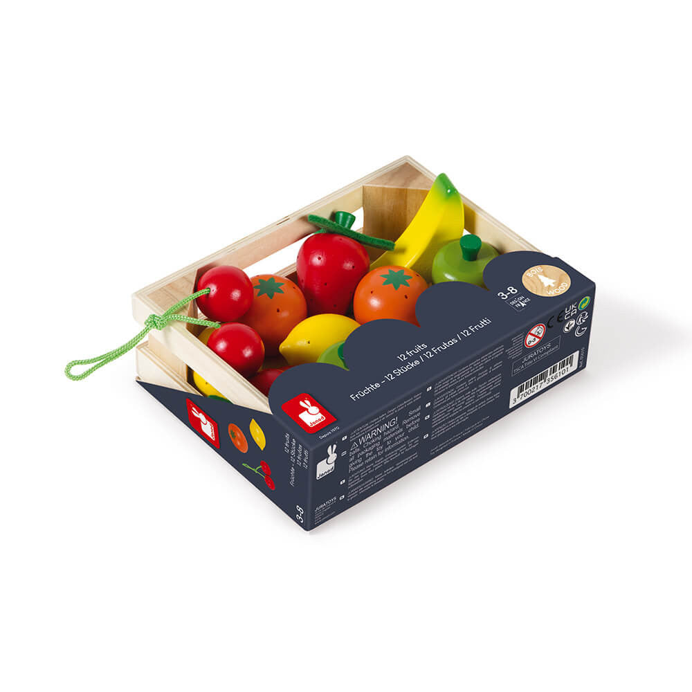 CAJA 12 FRUTAS - MADERA-