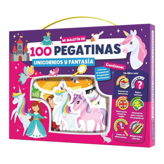 MI MALETÍN DE 100 PEGATINAS - UNICORNIOS Y FANTASÍAS -