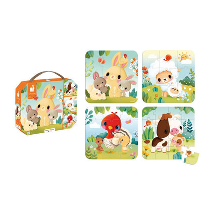 PUZZLES EVOLUTIVOS DE LOS ANIMALES DE LA GRANJA - JANOD