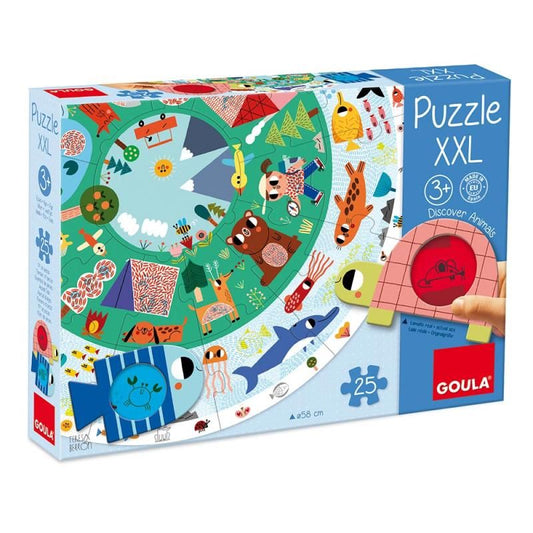 PUZZLE XXL- DESCUBRE ANIMALES - GOULA