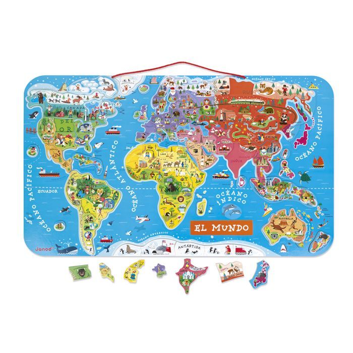 PUZZLE MAGNÉTICO ATLAS DEL MUNDO - JANOD -