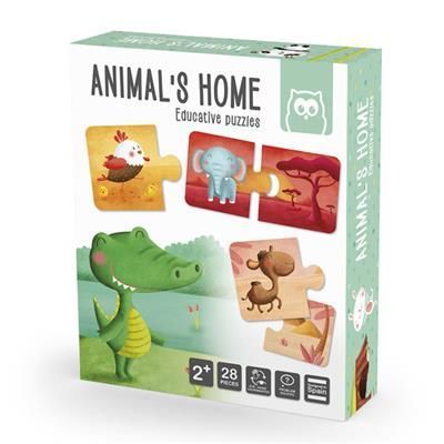 PUZZLE EDUCATIVO ANIMALES Y CASAS