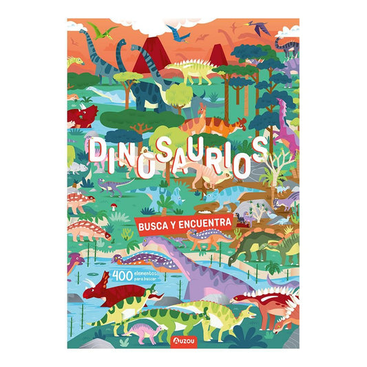 LIBRO BUSCA Y ENCUENTRA DINOSAURIOS + 6 AÑOS - AUZOU -