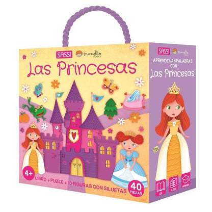 LAS PRINCESAS- LIBRO + PUZZLE + FIGURAS PARA MONTAR - MANOLITO BOOKS