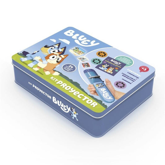 KIT PROYECTOR  BLUEY - CAJA METÁLICA