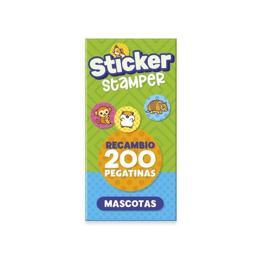 RECAMBIO STICKER STAMPER - MASCOTAS -