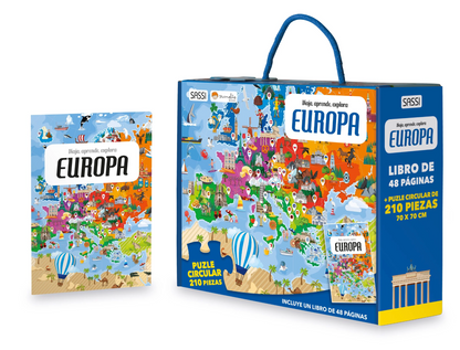 EUROPA - PUZZLE CIRCULAR 210 PIEZAS + LIBRO - MANOLITO BOOKS