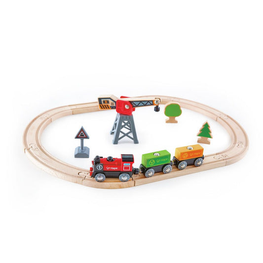 TREN DE MADERA- BUCLE ENTREGA DE CARGA- HAPE
