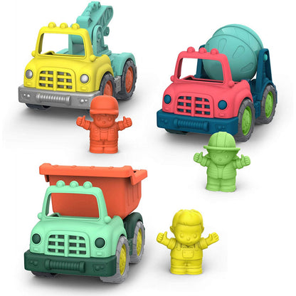 SET VEHÍCULOS DE CONSTRUCCIÓN + 3 PERSONAJES - WONDER WHEELS
